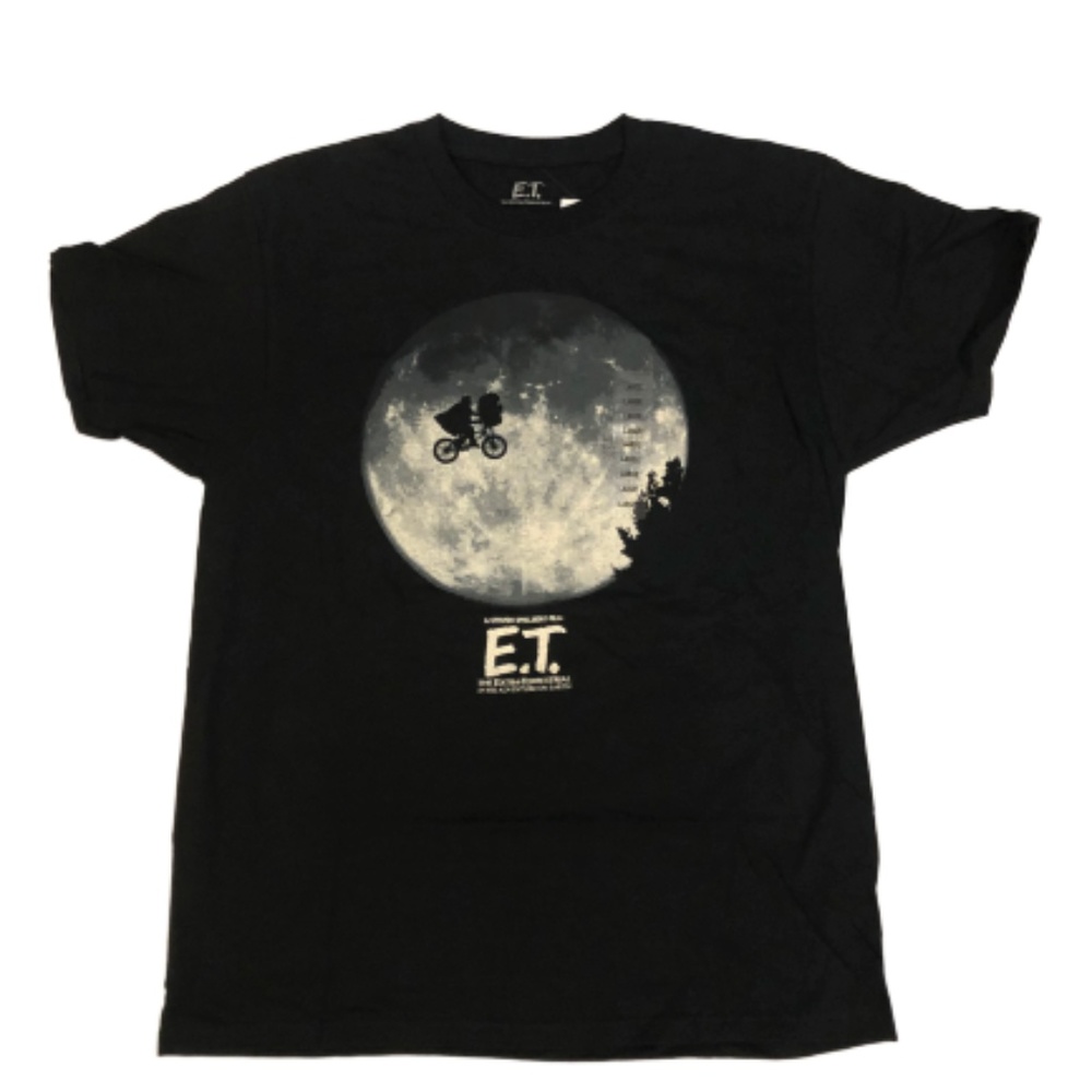 E.T. Extra Terrestrial Movie Black T Shirt